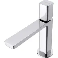 Doporro Robinet Mitigeur Chromé pour Lavabo ou Vasque de Salle de Bain 19,6 cm Design Minimaliste