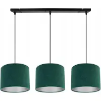 Light11 HOME Suspension, lustre, chrome, abat-jour en velours