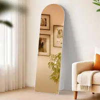 CLP Miroir Moline, Taille:140x40 cm, Couleur:blanc mat