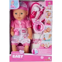 Simba Bobas Poupée pisseuse 38 cm avec pot et accessoires médicaux