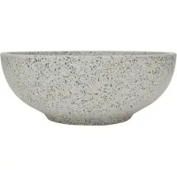 Syfax Vasque à poser gris rond 41x14 cm céramique