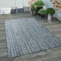 Paco Home Tapis d'extérieur pour terrasse et balcon avec motifs géométriques Dimensions 80 x 150 cm