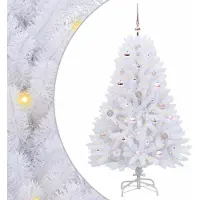 Syfax Sapin de Noël Artificiel à Branches Articulées Blanc 150 cm