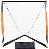 Vevor But de Crosse Portable 1,8x2,1x1,8 m Cage de Lacrosse avec Filet et Sac de Transport Pratique Configuration Facile Matériels d’Entraînement dans l’Arrière-Cour Jardin Parc Extérieur pour Jeunes