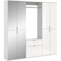 Ebuy24 ProjektX ensemble d'armoires de rangement 9 portes, 1 tiroir blanche.
