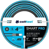 Cellfast SMART PRO ATS Tuyau d'arrosage 4 couches ATS Tricot flexible Résistant à la plicature UV et aux algues 1" 10 m