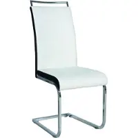 Feldmann-Wohnen Ensemble de chaises de salle à manger et de cuisine H-441, blanc et noir, lot de 2