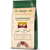 Fitmin Dog Nutritional Programme Medium Maxi Maintenance Lamb&amp;Beef - Agneau&amp;Boeuf pour chiens adultes de moyennes et grandes races - 12 kg