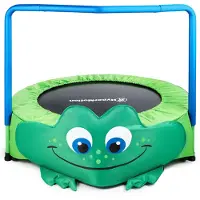 HyperMotion Frog - mini trampoline pour enfants - avec poignée - max 50 kg - 91 cm - pour la maison et le jardin