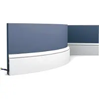 ORAC Plinthe Decor SX173F AXXENT CONTOUR Plinthe Moulure flexible Moulure décorative design intemporel classique blanc 2m
