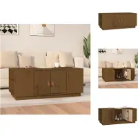 vidaXL Table basse brun miel 100x50x41 cm Pin massif - Tables basses