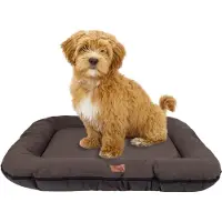 BOUTIQUEZOO Lit pour chien - imperméable, lavable Tapis pour chien en codura | In & Outdoor pour grands chiens | Couleur : brun, Taille XL : 105 x 85 cm