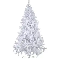 Best Season Sapin de Noël « Québec » avec socle métallique, env. 210 x 130 cm, couleur : blanc, env. 1 054 branches, en rupture de stock, 607-70