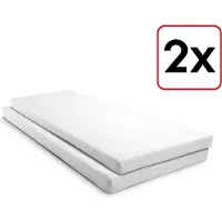 Sleezzze Matelas mousse confort K10 100 x 200 cm, hauteur 10 cm, degré de fermeté H3, Twin-Set