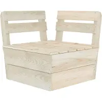Syfax Canapé d'angle sectionnel palette Bois d'épicéa imprégné
