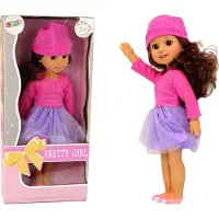 Leantoys Poupée Bébé Fille Cheveux Bruns