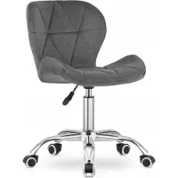 Sonstiges Chaise de bureau Chaise pivotante Chaise de bureau velours ; gris