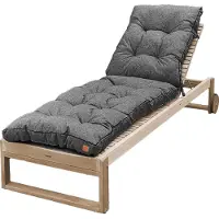 Blomster Coussin de jardin pour chaise longue-coussin pour chaise longue-190 cm-gris foncé