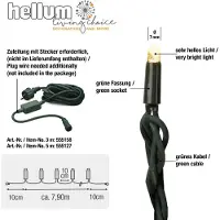 Hellum Guirlande lumineuse LED, extensible, sans câble d'alimentation (10 m)