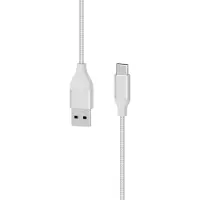 XLayer Câble USB vers Type-C PREMIUM métallisé, 1,5 m, argent