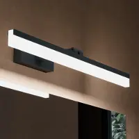 Doporro Lampe pour miroir 9W LED Salle de Bain 180° Rotatif 860 Lumen 40cm Applique Blanc Mat Lumière Miroir 6000K Design Luxaris