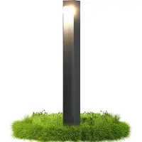 Doporro Lampe LED sur Pied Extérieure 5W avec LED Lampe Jardin Étanche IP65 3000K Light Extérieure Gris 6x6x60cm Design BaldersLights