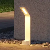 Doporro Lampe LED sur Pied Extérieure 6W avec LED Lampe Jardin Étanche IP65 3000K Light Extérieure Blanc 40cm Design Pfadfinder