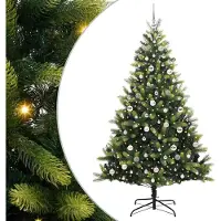 Syfax Arbre de Noël artificiel en silicone flexible 300 LEDs 210 cm