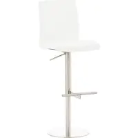 CLP Tabouret de bar Cadiz similicuir acier inoxydable