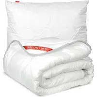 AIO Factory Couverture Antiallergique en Microfibre 160X200 Cm + Oreiller 70X80 Cm - Blanc