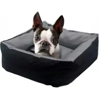 AIO Factory Coussin de siège de voiture pour chien et chat 55X55 cm gris et noir