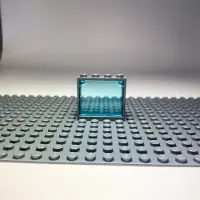 LEGO 1x4x3 Fenêtre Transparent Bleu Cadre Gris pour maison, bâtiment NOUVEAU Quantité 100x