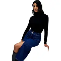 Salsa Jeans Secret Front Pockets Push In Skirt Bleu 31 Femme