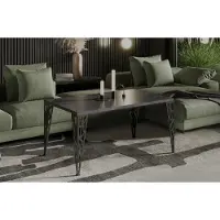 Endo -Möbel Table basse Monza 100x60x51 cm Design Table de salon moderne (béton foncé)