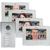 Elro Sonnette de porte Wifi avec caméra Full HD, interphone vidéo IP pour maison de 4 familles