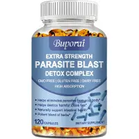 Buporai Parasite Blast Detox Complex 1485 mg (120 capsules) Complément alimentaire, nettoyage et désintoxication, intestin, estomac, digestion