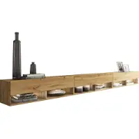 Mirjan 24 Meuble TV 300 cm avec éclairage LED WILLA A – chêne wotan
