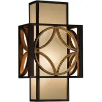Elstead Lighting Applique murale Remy, finition bronze vieilli et or de Paris, 1xE14x40W, métal, dimensions : 34,3 x 20,5 x 10,2 cm, IP20, Feiss