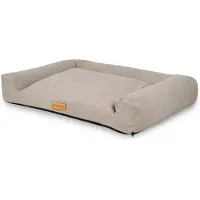 Dogeste Lit pour chien 100x65 cm taille XL en tissu mouton – gris