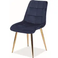 Feldmann-Wohnen Ensemble de 2 chaises de salle à manger et de cuisine, style chic, bleu marine