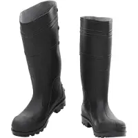 vidaXL Bottes en caoutchouc noir taille 38 PVC