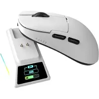 Ajazz AJ159-APEX 8K PAW3390 Sensor RGB Chargeur ergonomique 400mAh Batterie Souris de jeu Bluetooth, sans fil, filaire, 8000 dpi, capteur optique de la souris
