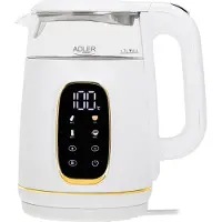 Adler AD 1305wg Bouilloire 1,7L avec réglage de la température blanc/or