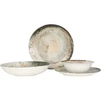 RINART set de vaisselle (Large) - Obvara - 24 pièces - 6 personnes - Porcelaine