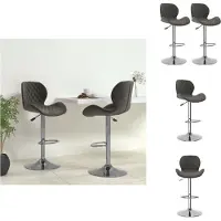 vidaXL Tabouret de bar 2 pcs velours gris foncé - Tabouret de bar