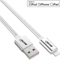 InLine 31411A Câble Lightning USB, pour iPad, iPhone, iPod, argent/alu, 1m