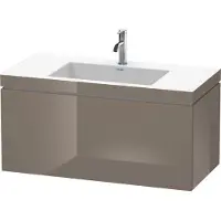 Duravit L-Cube c-bonded Ensemble suspendu, 1 tiroir, sans trop-plein, 1 trou pour robinet, 1000x500x480mm, LC6918O8989