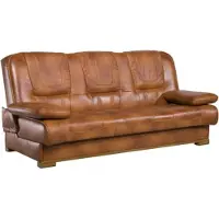 AEA Ensemble De Canapés 3+1+1 Places Design Coussins Canapé Relax 100% Cuir Nouveau