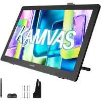 HUION Tablette graphique Kamvas 22 (Gen 3) 2,5K 90Hz QHD avec écran, stylet PenTech 4.0 à 16 384 niveaux de pression, 99 % sRGB et ΔE