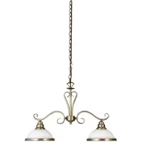 Rabalux 2757 Lustre 2 spots Elisett, E27, bronze-argenté, classique, 62cm
